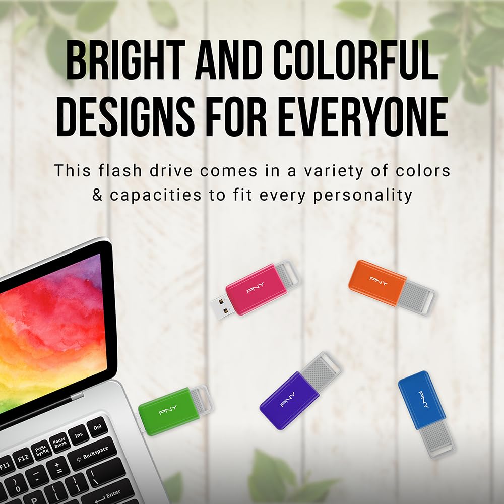 PNY 64GB USB 2.0 Flash Drive 2-Pack High Speed Storage Solution for Easy File Transfer - View 8 of 9