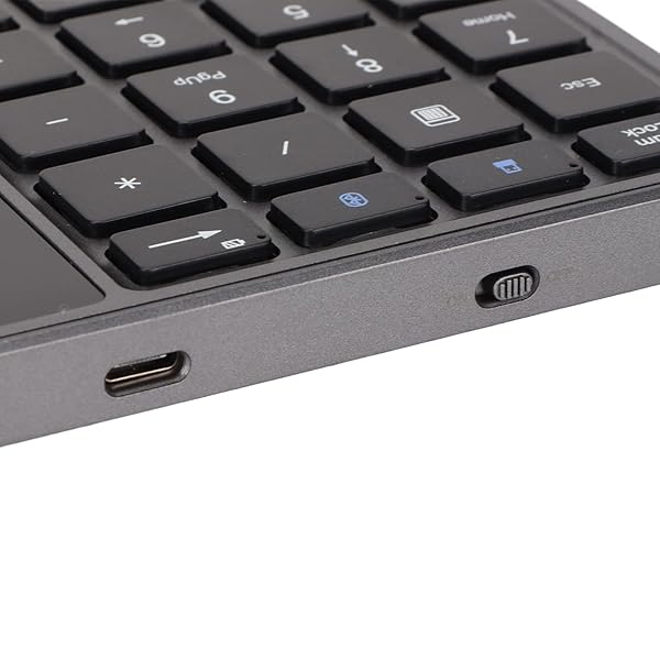Sanpyl Sanpyl Numeric Keypad 22 Keys 2 in 1 Bluetooth 4.2 Touchpad Type C Charging Financial Accounting Keyboard for Laptop PC Desktop Iron Gray - View 7 of 11