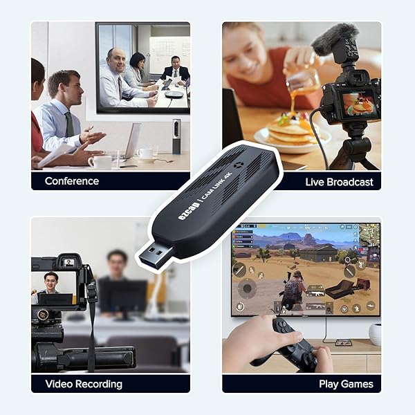 Mwin Cam Link 4K Capture Card: Stream & Record DSLR, Camcorder, Action Cam in 4K/1080p for Gaming, Zoom, OBS on Windows & Mac - View 8 of 8