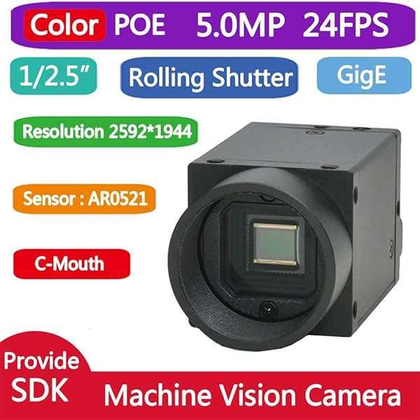 HTENG VISHI HTENG VISHI 5.0MP GigE Ethernet Industrial Camera - 2592x1944, Rolling Shutter, C-Mount for Machine Vision - View 5 of 9
