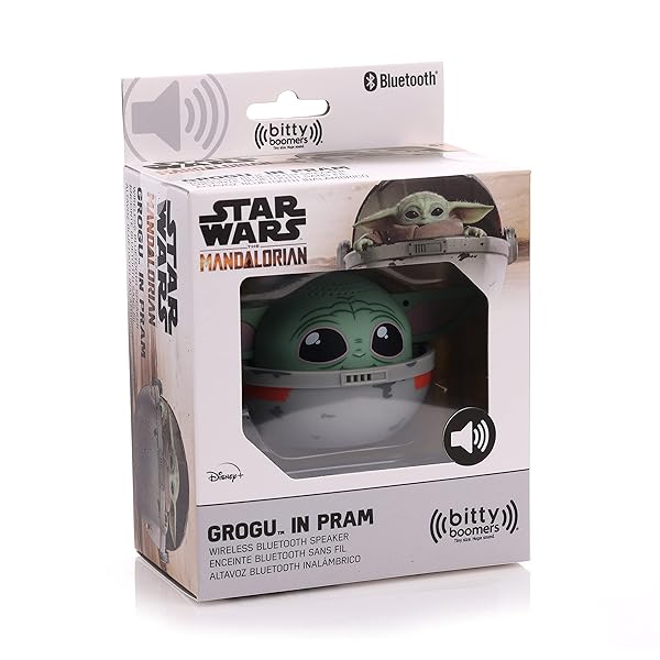 Bitty Boomers Bitty Boomers Star Wars Grogu Mini Bluetooth Speaker - The Mandalorian Pram Design - View 3 of 3