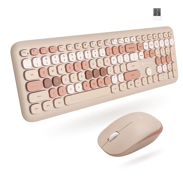 X9 Performance X9 Colorful Wireless Keyboard & Mouse Combo - 2.4GHz, 110 Keys, 18 Shortcuts for PC & Chrome - Cute & Functional!