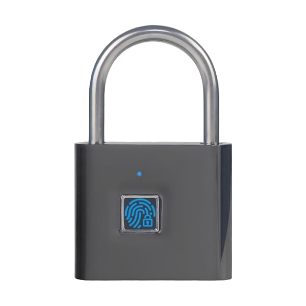 KENRONE KENRONE SL90 Keyless Fingerprint Padlock: Portable USB Charging Smart Lock for Quick Unlock & Anti-Theft Security