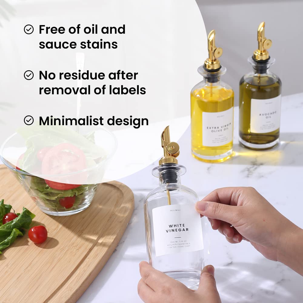 Molimoli Molimoli Oil and Vinegar Dispenser Set of 2 Glass Bottles with Metal Pour Spout for Kitchen 350ml Olive Oil Cruet - View 5 of 9