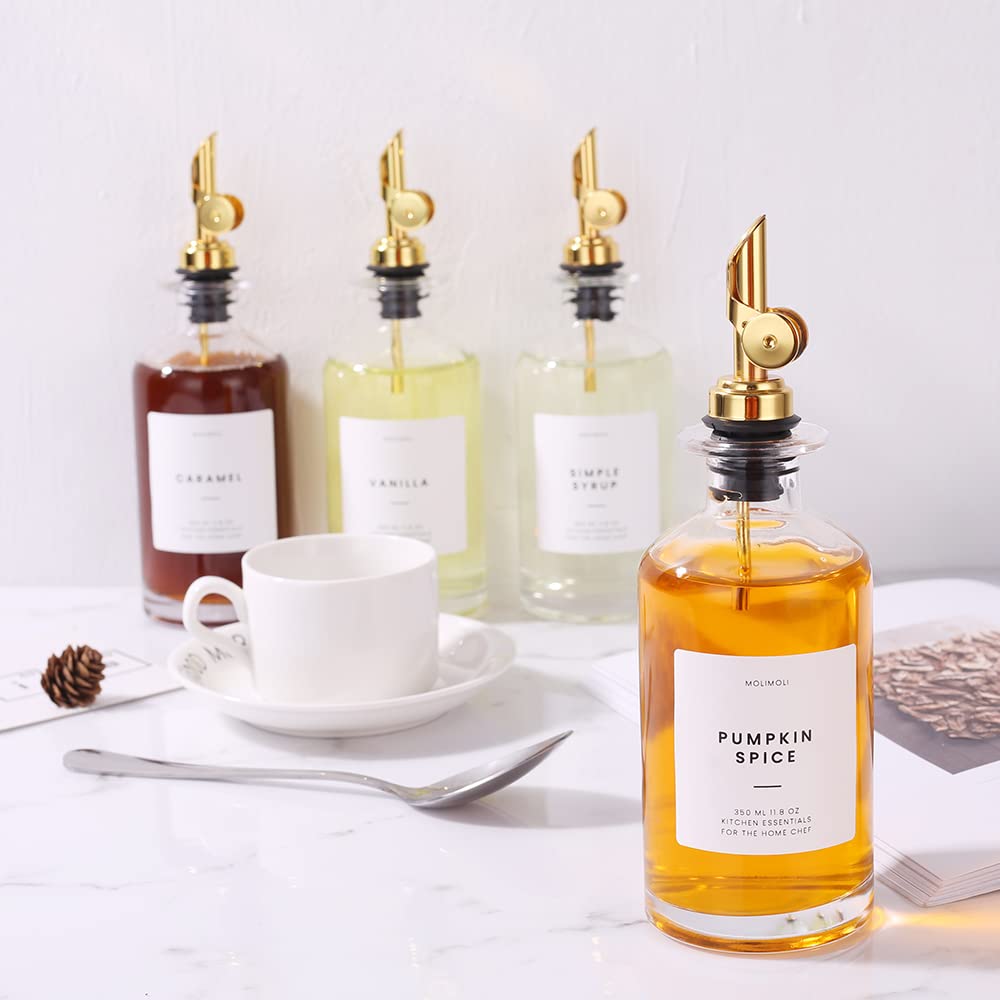 Molimoli Molimoli Oil and Vinegar Dispenser Set of 2 Glass Bottles with Metal Pour Spout for Kitchen 350ml Olive Oil Cruet - View 8 of 9