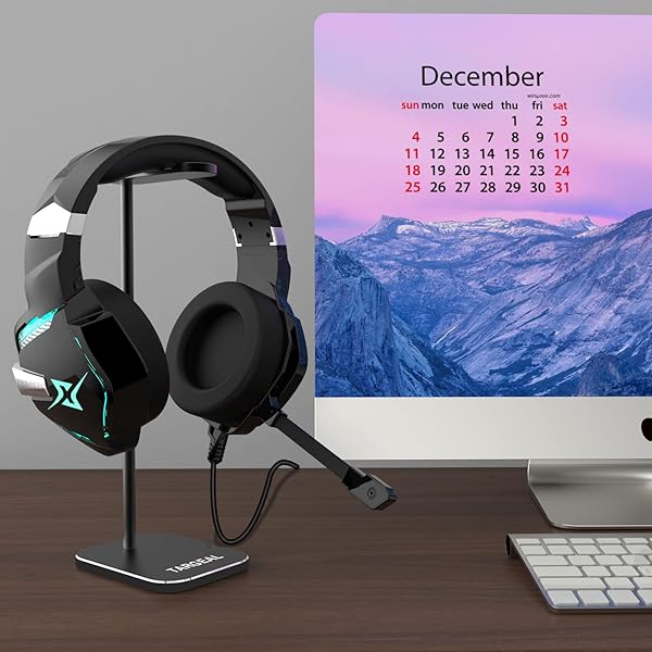 targeal Premium Aluminum Headphone Stand - Gaming Headset Holder for Desk - Perfect Gamer Storage Gift for Men - Sleek Black Design - View 5 of 8