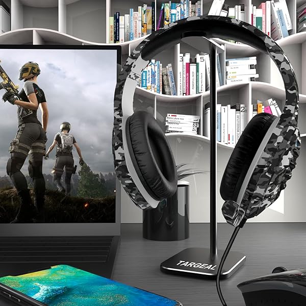 targeal Premium Aluminum Headphone Stand - Gaming Headset Holder for Desk - Perfect Gamer Storage Gift for Men - Sleek Black Design - View 7 of 8