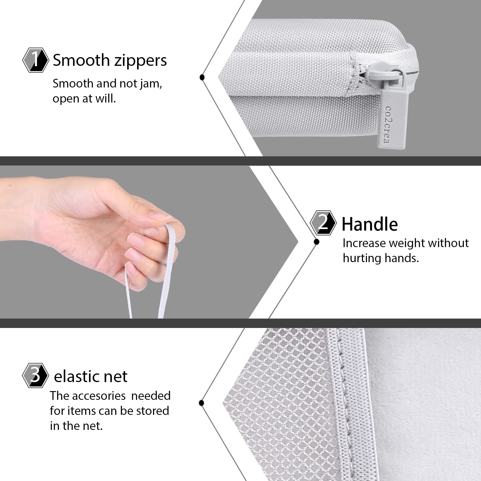 co2CREA for Zoom H1n H1 Digital Handy Recorder Hard Protective Case, Portable Travel Case Replacement (White) - View 4 of 7