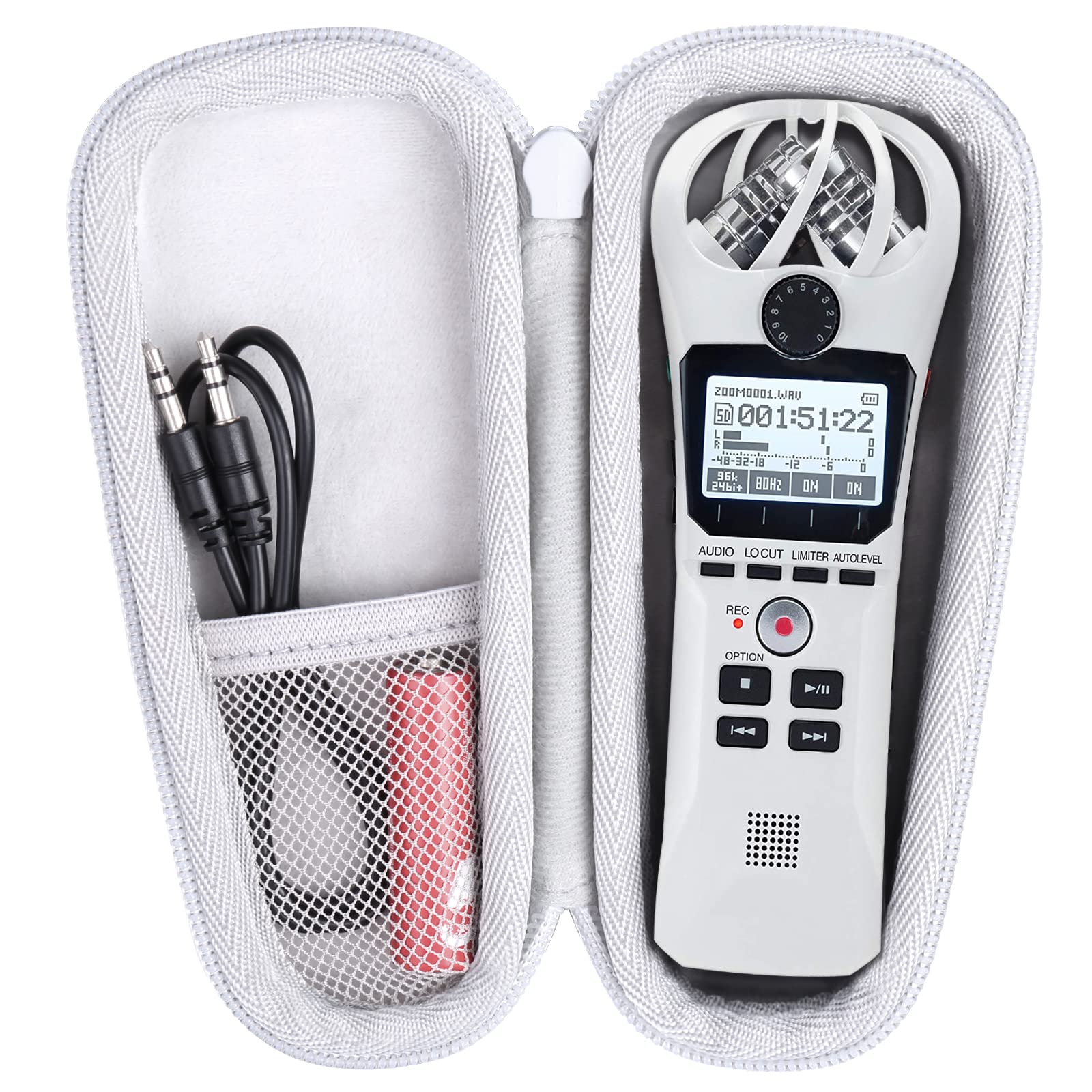 co2CREA for Zoom H1n H1 Digital Handy Recorder Hard Protective Case, Portable Travel Case Replacement (White)