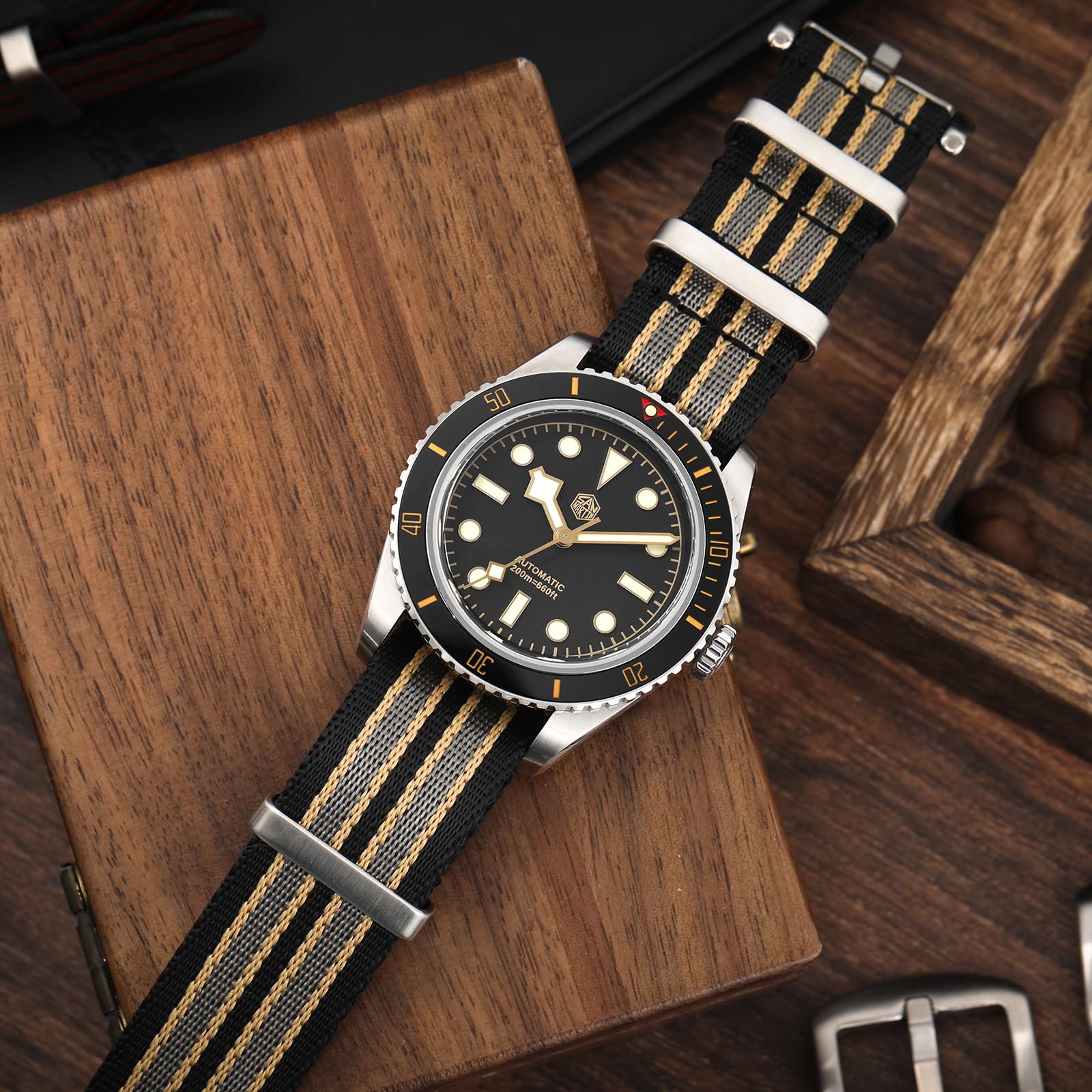 Watchdives Nylon Watch Band 18mm 20mm 22mm Multicolor Replacement Straps for Men Women Black Yellow Gray 20mm - View 8 of 9