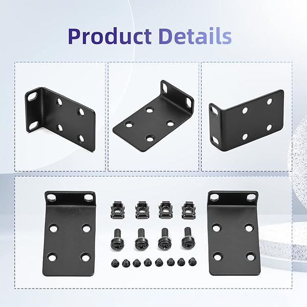 PhyinLan Rack Mount Kit 19 Inch Large Switch Rack Ears for Cisco Small Business Series 18 to 50 Port Models RM-300-19 - View 5 of 9
