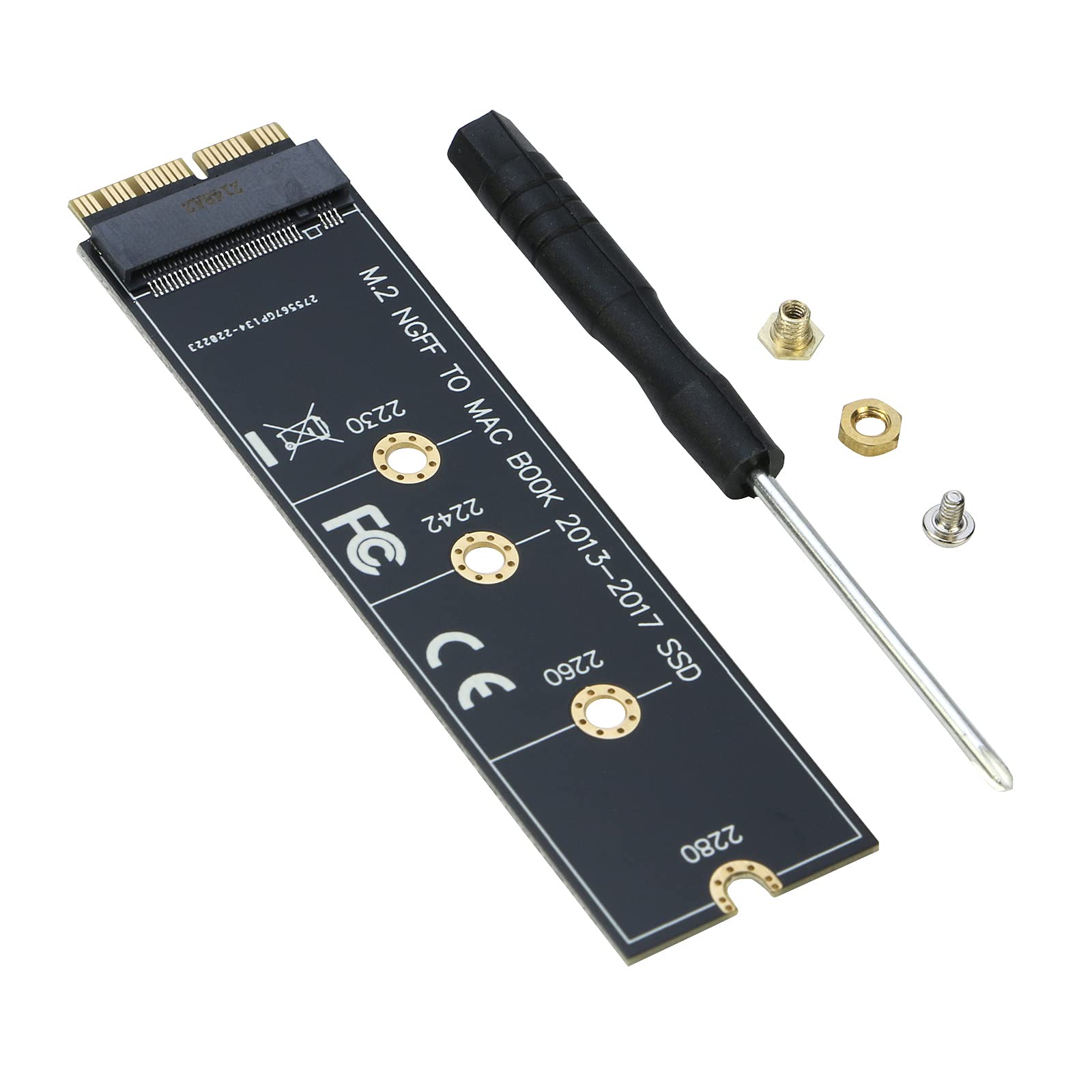 RIITOP M.2 NVMe SSD Upgrade Adapter for MacBook Air 2013-2017 A1465 A1466 and Mac Pro Late 2013-2015 - View 3 of 3