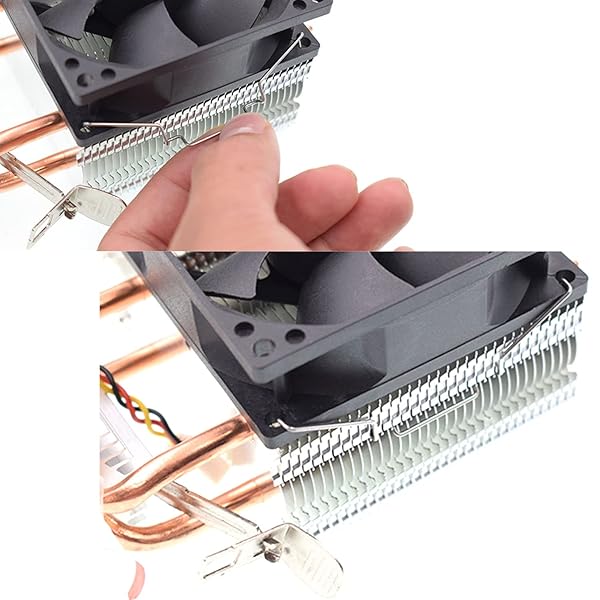 DGZZI DGZZI 2PCS CPU Radiator Fan Hook - Elastic Steel Bracket for 8cm Fans | Secure & Durable - View 5 of 6