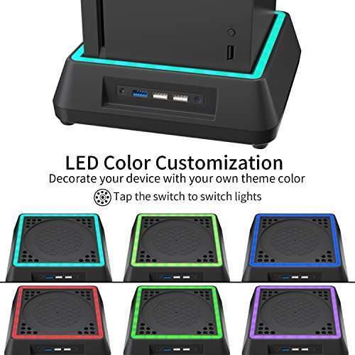 Mviioe Ultimate Xbox Series X Cooling Fan Stand with LED, Turbo Fan & USB Ports - Mviioe Compatible Accessory - View 6 of 8