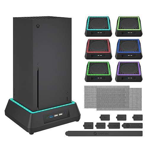 Mviioe Ultimate Xbox Series X Cooling Fan Stand with LED, Turbo Fan & USB Ports - Mviioe Compatible Accessory - View 2 of 8