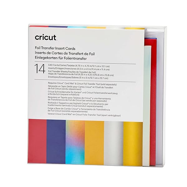 Cricut Create Stunning Cricut Foil Transfer Cards: Birthday & Thank You Designs for Joy, Maker, Explore - 14 ct Celebration Sampler