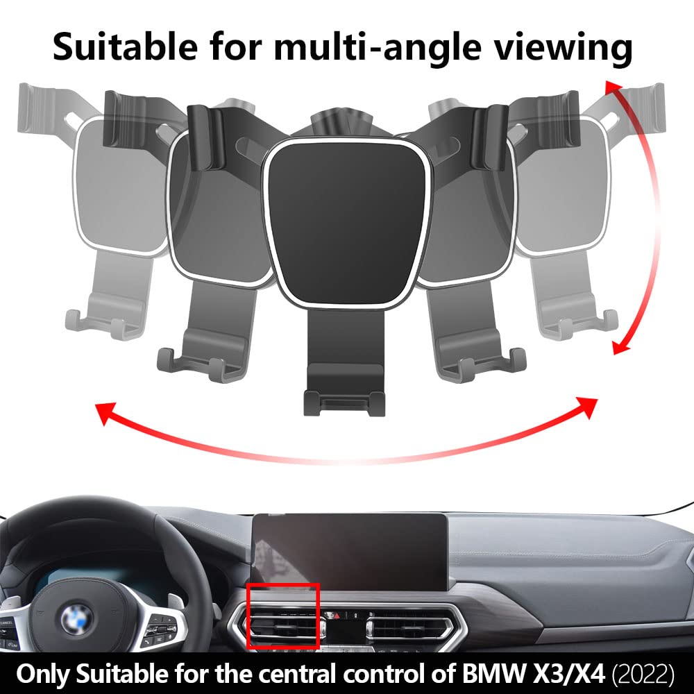 LUNQIN Car Phone Holder for 2022-2024 BMW X3 X3M X4 X4M M40i Auto Accessories Navigation Mobile Cell Phone Mount - View 5 of 6
