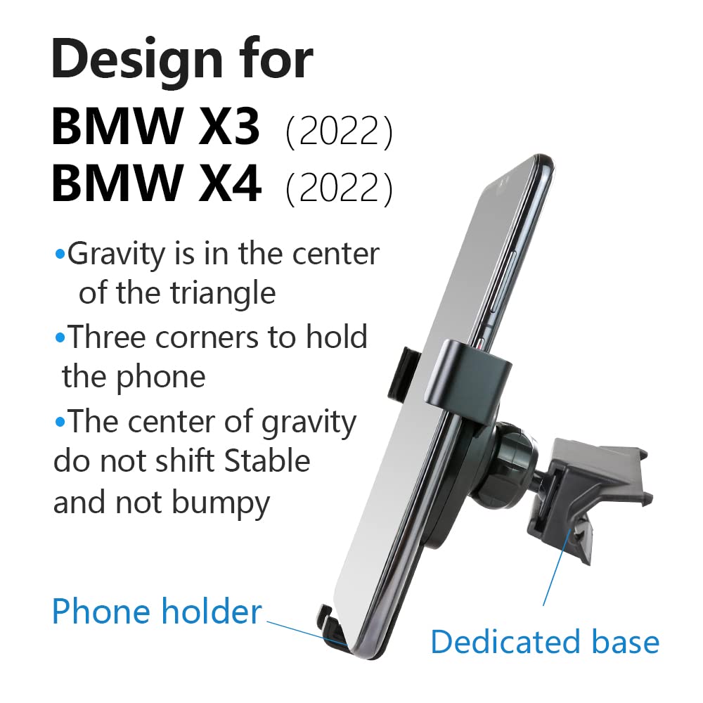 LUNQIN Car Phone Holder for 2022-2024 BMW X3 X3M X4 X4M M40i Auto Accessories Navigation Mobile Cell Phone Mount - View 6 of 6