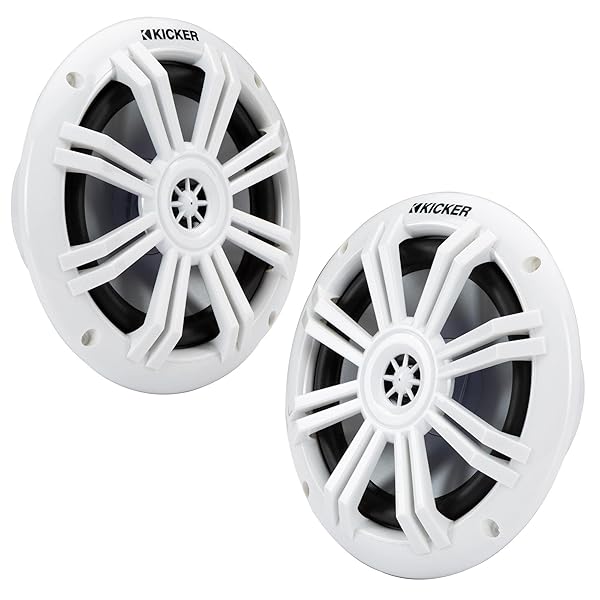 KICKER " Kicker 49KM604W 6.5" Marine Speakers - 150W Peak, 50W RMS | KM-Series Audio Upgrade"