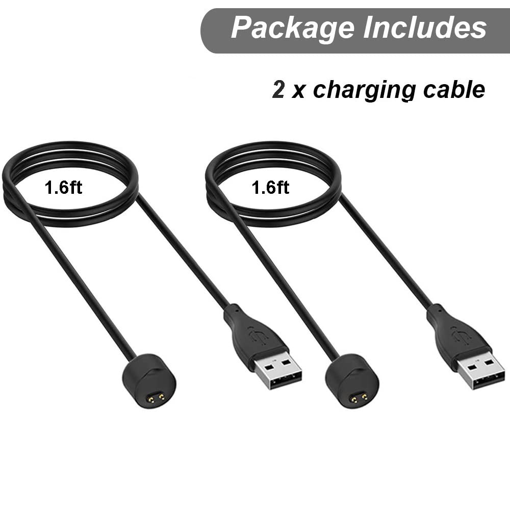 Emilydeals Emilydeals 2-Pack USB Charger for Amazfit Band 5 Xiaomi Mi Band 7 6 5 Activity Tracker Replacement Magnetic Cable 50cm 1.6ft - View 5 of 5