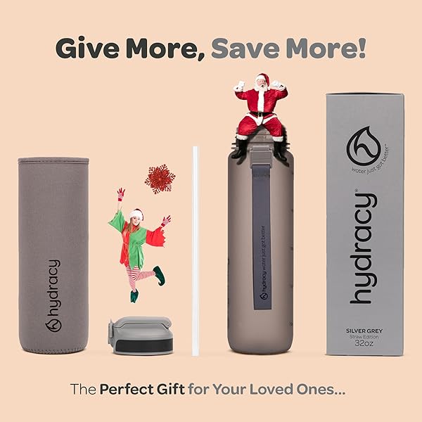 Hydracy Hydracy 32 Oz Motivational Water Bottle with Time Markers & Straw - BPA Free, Leak Proof Gym Bottle for Fitness & Outdoors - View 7 of 9