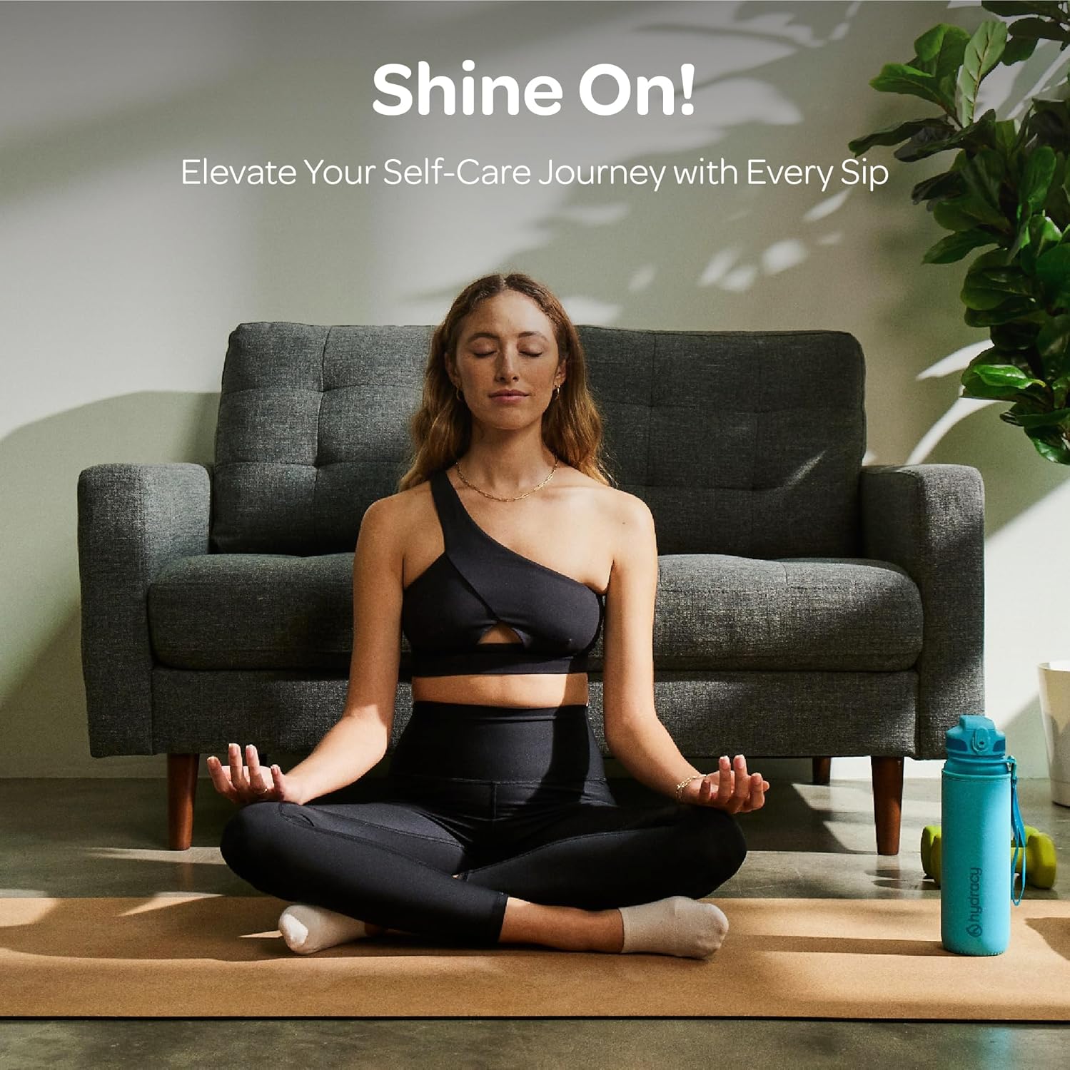 Hydracy Stay Hydrated: Hydracy 32 Oz Motivational Water Bottle with Time Markers & Straw - BPA Free, Leak Proof, Perfect for Fitness & Outdoors - View 8 of 9