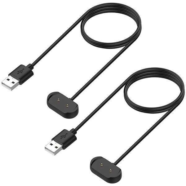 Emilydeals Replacement Charger for Amazfit Bip 5, Bip 3 Pro, GTS 4 Mini & More - 2-Pack Magnetic USB Cable (1m/3.3ft)