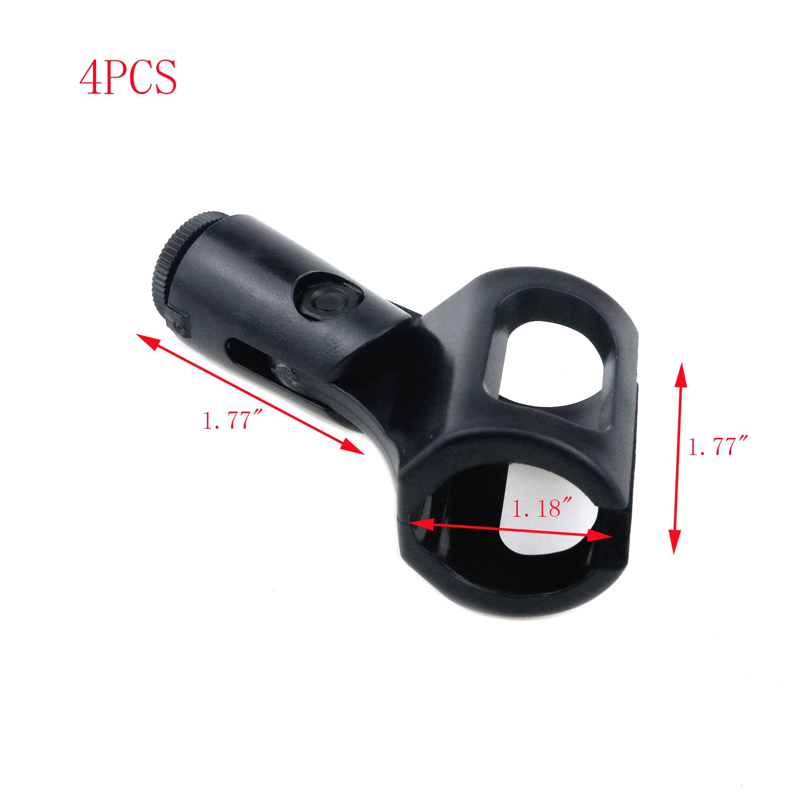 Pastlla 4Pcs Flexible Microphone Clip Adjustable Angle Handheld Wireless Mic Holder Inner Diameter 30-50mm - View 2 of 9