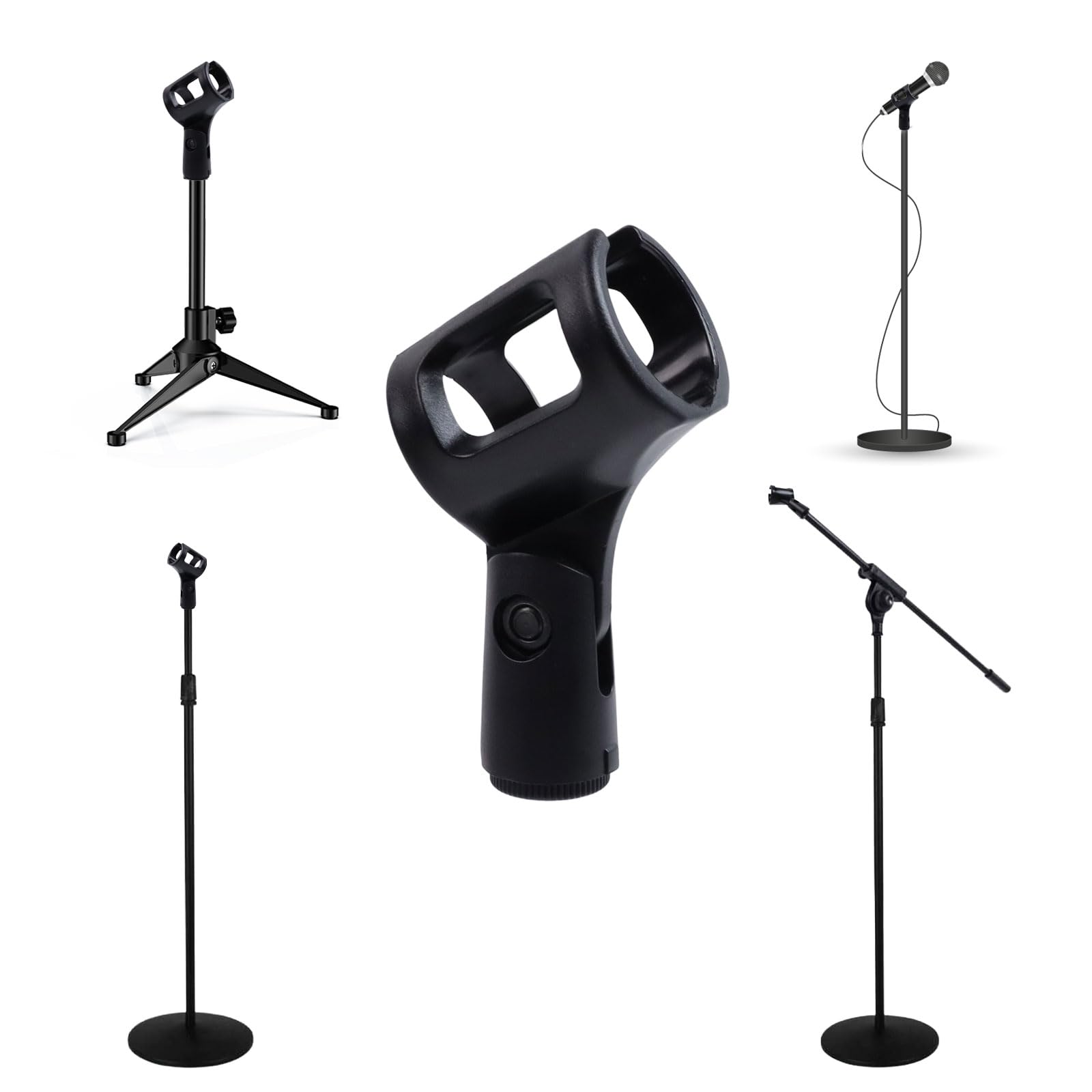 Pastlla 4Pcs Flexible Microphone Clip Adjustable Angle Handheld Wireless Mic Holder Inner Diameter 30-50mm - View 4 of 9
