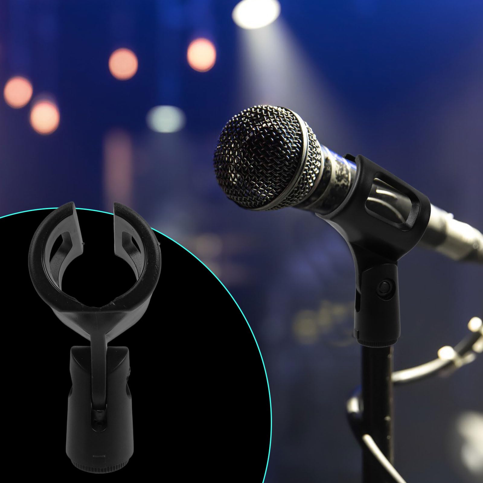 Pastlla 4Pcs Flexible Microphone Clip Adjustable Angle Handheld Wireless Mic Holder Inner Diameter 30-50mm - View 7 of 9