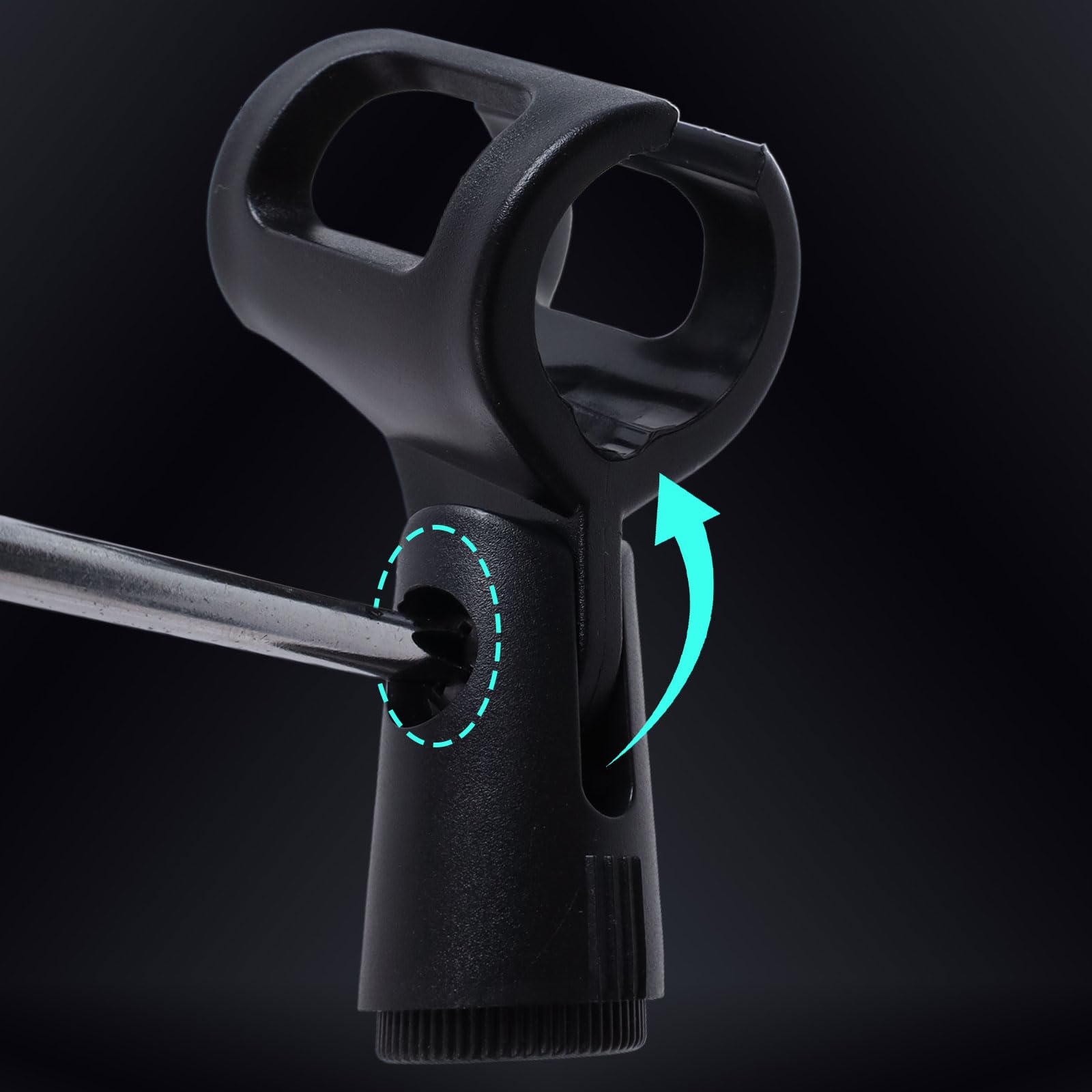 Pastlla 4Pcs Flexible Microphone Clip Adjustable Angle Handheld Wireless Mic Holder Inner Diameter 30-50mm - View 8 of 9