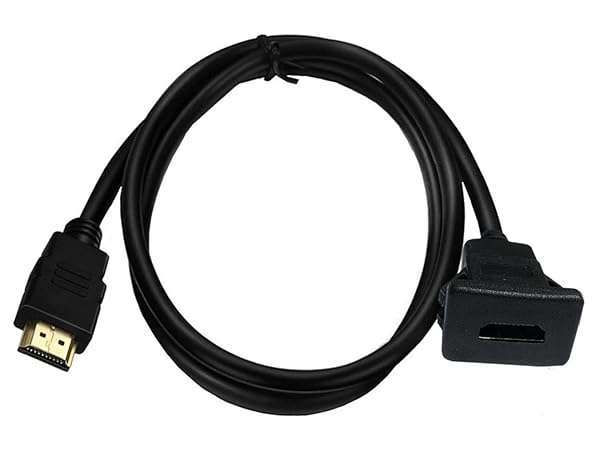 Qaoquda Qaoquda HDMI Flush Mount Cable 1M - Male to Female Extension for Car, Boat & Motorcycle - View 2 of 7