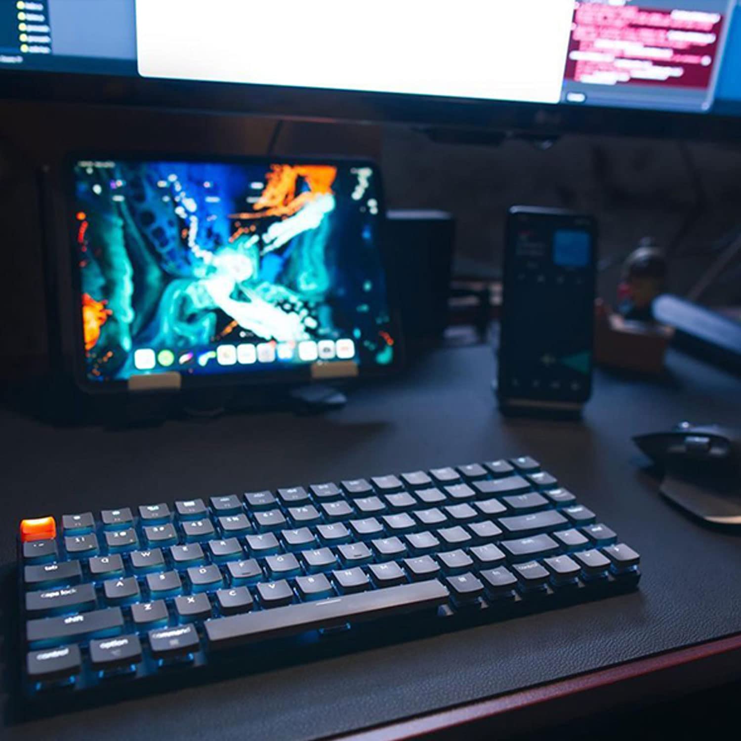 Keychron Keychron K3 Version 2 Ultra-Slim Wireless Mechanical Keyboard 75 Layout 84 Keys Hot-Swappable Optical Brown Switch for Mac Windows - View 9 of 9