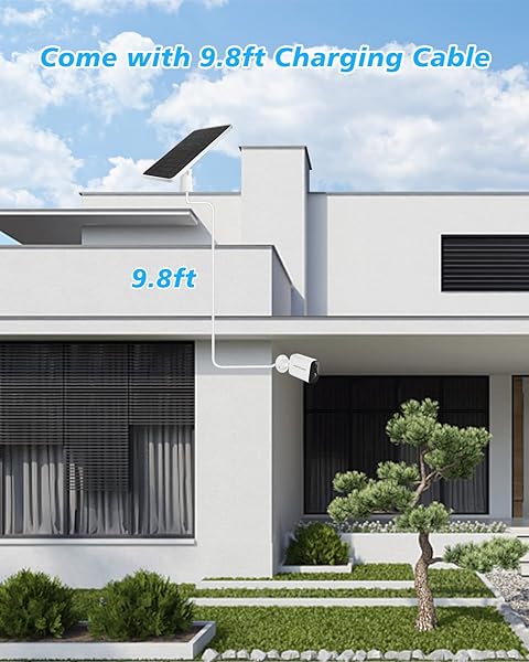 WININMETA Solar Panel Charger for Arlo Pro 5S/4/3 & Ultra Cameras - 6V 4.5W, IP65 Weatherproof, 2 Pack with 9.8ft Cable & Adjustable Mount - View 7 of 10