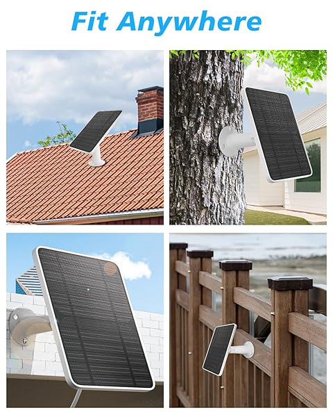 WININMETA Solar Panel Charger for Arlo Pro 5S/4/3 & Ultra Cameras - 6V 4.5W, IP65 Weatherproof, 2 Pack with 9.8ft Cable & Adjustable Mount - View 9 of 10