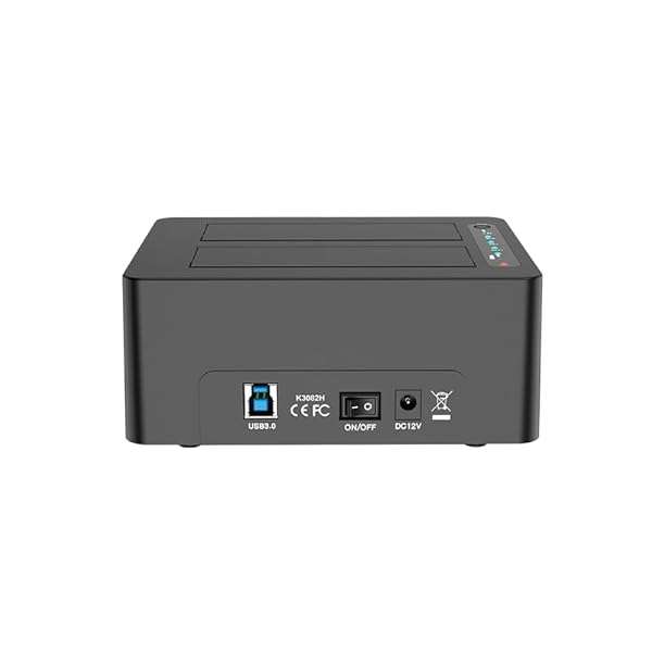MAIWO "MAIWO Dual Bay Hard Drive Dock: Clone & Expand Storage for 2.5/3.5" SATA HDD/SSD, 44TB Capacity, 3X USB 3.0 Hub" - View 11 of 11