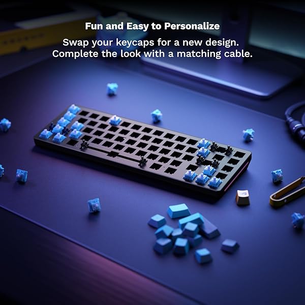 GLORIOUS Glorious GMMK 2 TKL Mechanical Keyboard: Custom 65% Compact, Hotswap Cherry MX Switches & Double Shot Keycaps for Ultimate PC Gaming - View 7 of 9