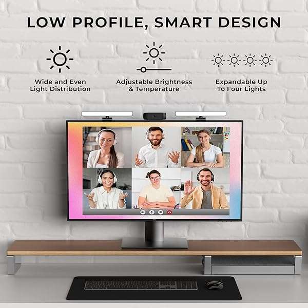 HumanCentric HumanCentric Video Conference Lighting: LED Webcam Light for Zoom & Streaming - Perfect Replacement for Ring Light - View 5 of 7