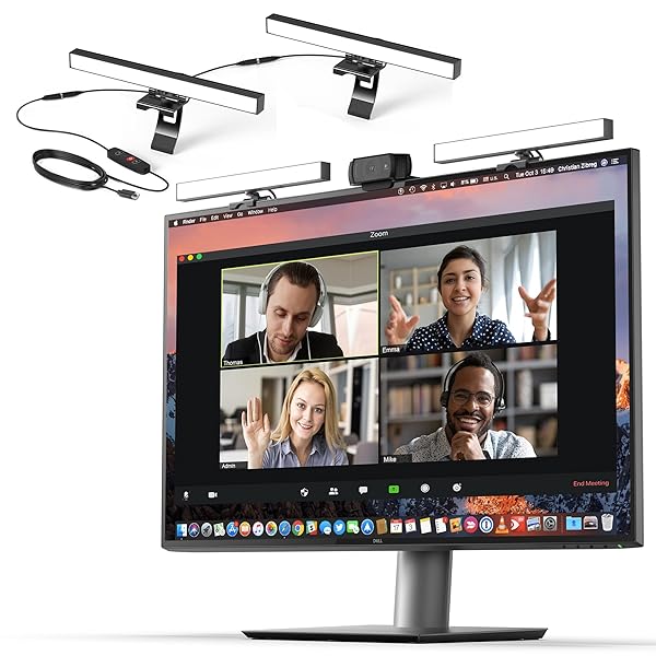 HumanCentric Video Conference Lighting: LED Webcam Light for Zoom & Streaming - Double Kit for Enhanced Video Quality