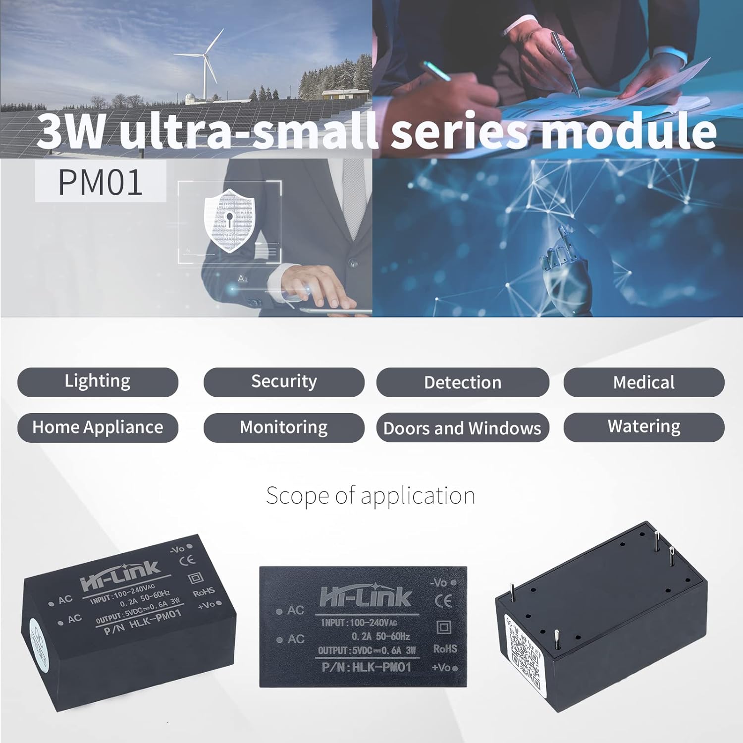 EC Buying EC Buying Mini Step-Down Power Supply Intelligent Home Switching DC Power Module 220V to 5V HLK PM01 AC DC Converter 3PCS - View 2 of 7