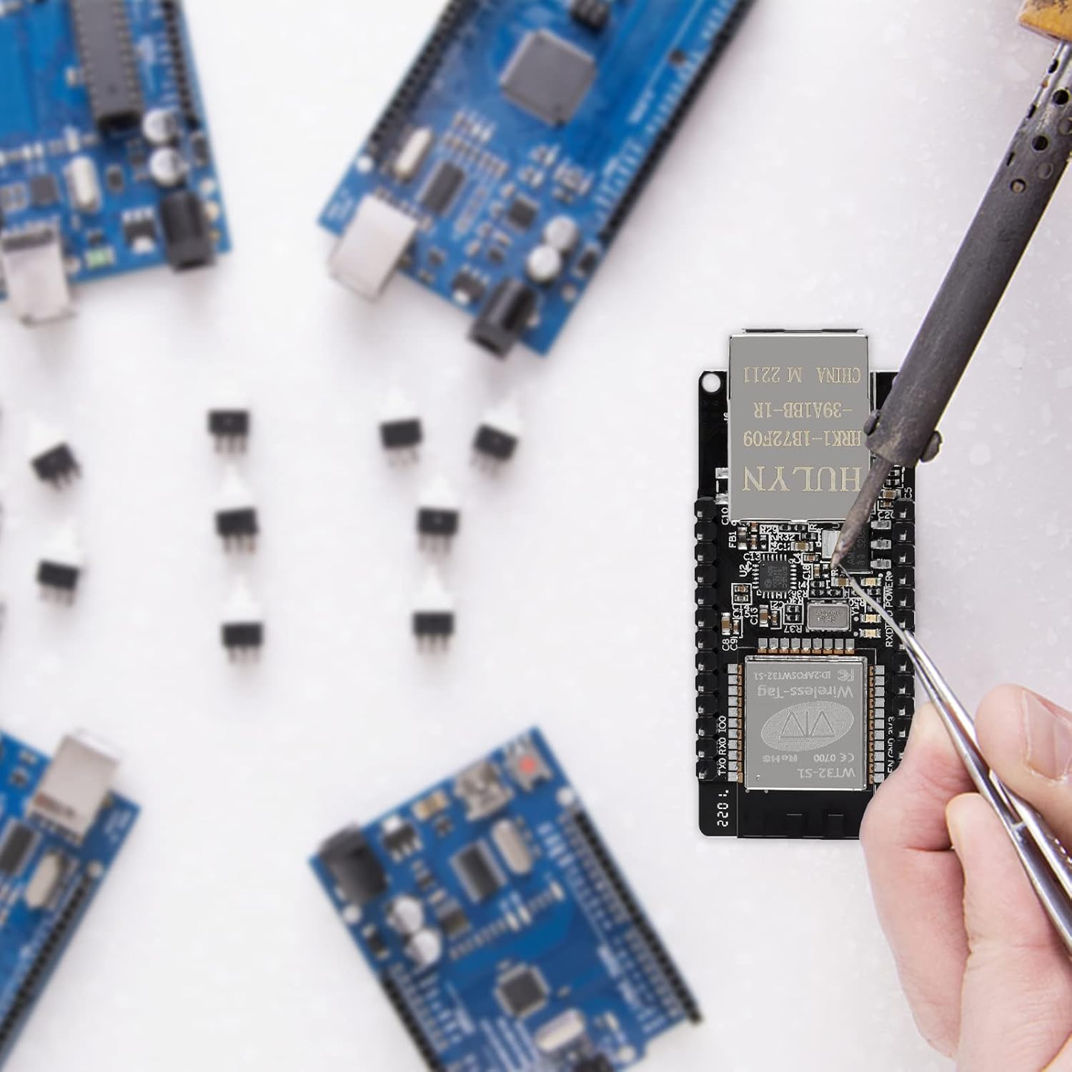 EC Buying EC Buying WT32-ETH01 ESP32 Development Board Module with WiFi Bluetooth Dual-Mode and Ethernet Converter for Fast Connectivity - View 2 of 7
