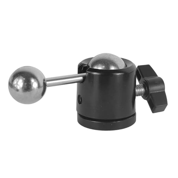 VizGiz "VizGiz 2 Pack Tripod Head Mount: 17mm Ball to 1/4" Screw Adapter for Camera & Phone - Dual Swivel Base & Hot Shoe Stand" - View 5 of 7