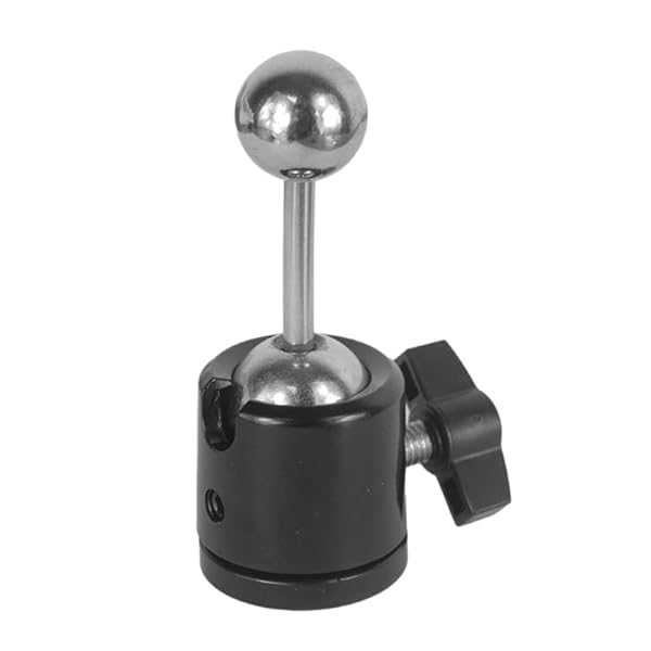 VizGiz "VizGiz 2 Pack Tripod Head Mount: 17mm Ball to 1/4" Screw Adapter for Camera & Phone - Dual Swivel Base & Hot Shoe Stand" - View 6 of 7