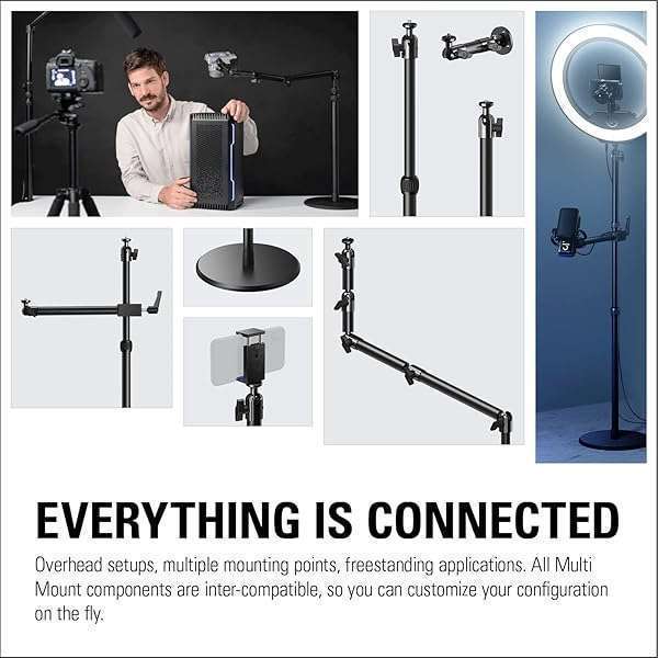 Elgato Elgato Cold Shoe â€“ Adjustable Â¼ inch Thread Mount for Lights, Off-Camera Flash, Microphones, Compatible with Key Light Mini, Light Stands, tripods, Perfect for Photo and Video Studio Production - View 8 of 9