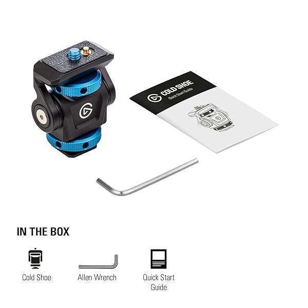 Elgato Elgato Cold Shoe â€“ Adjustable Â¼ inch Thread Mount for Lights, Off-Camera Flash, Microphones, Compatible with Key Light Mini, Light Stands, tripods, Perfect for Photo and Video Studio Production - View 9 of 9