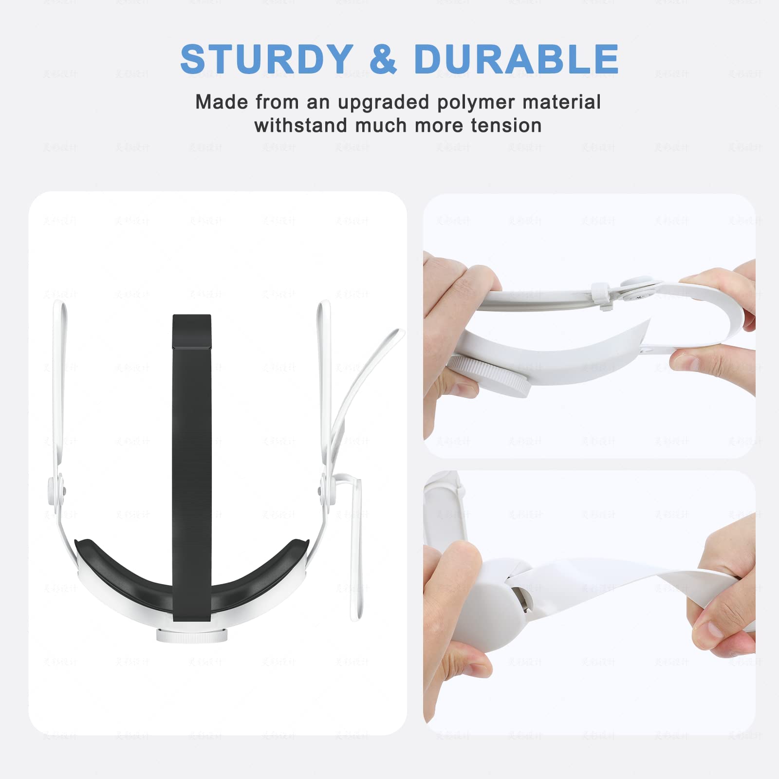 SUPERUS SUPERUS Head Strap and Glasses Spacer for Oculus Meta Quest 2 Accessories Enhanced Comfort and Lens Protection Black - View 3 of 8