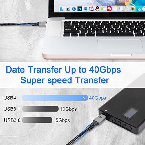 VCOM VCOM Thunderbolt 4 Cable 240W 2.6 FT USB 4 with 8K 5K Dual 4K Video for Thunderbolt 3 4 Dell iPad Air 4 iPad Pro 2020 Pixel Hub Docking - View 5 of 9