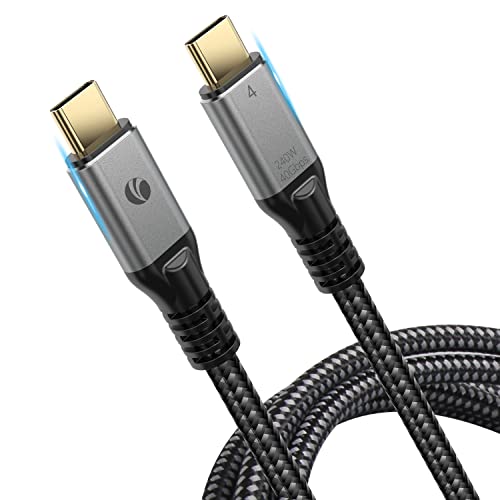 VCOM VCOM Thunderbolt 4 Cable 240W 2.6 FT USB 4 with 8K 5K Dual 4K Video for Thunderbolt 3 4 Dell iPad Air 4 iPad Pro 2020 Pixel Hub Docking