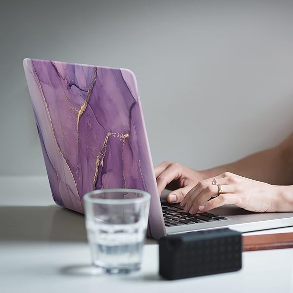 iCasso iCasso MacBook Pro 13 Inch Case 2022 2021 2016 2020 A2338 M2 M1 A2159 A1989 A1706 A1708 Hard Shell with Keyboard Cover and Screen Film Purple - View 9 of 9