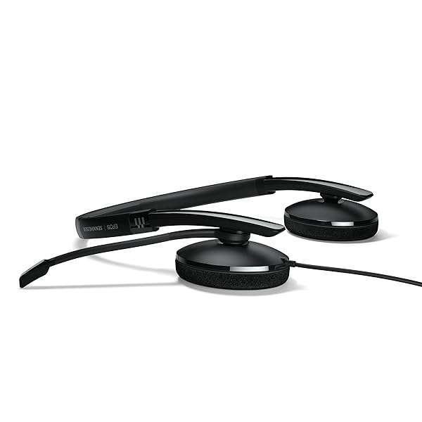 EPOS EPOS I SENNHEISER C10 USB Headset with Microphone | Wired Headphones with Simple and Flexible USB C Connection and EPOS BrainAdaptâ„¢ Technology ,Black - View 7 of 8